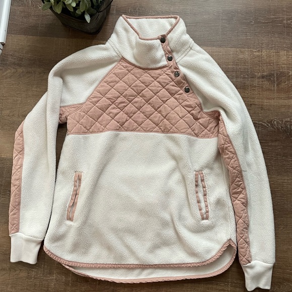 Abercrombie & Fitch Tops - Abercrombie & Fitch Asymmetric Snap Pullover Fleece